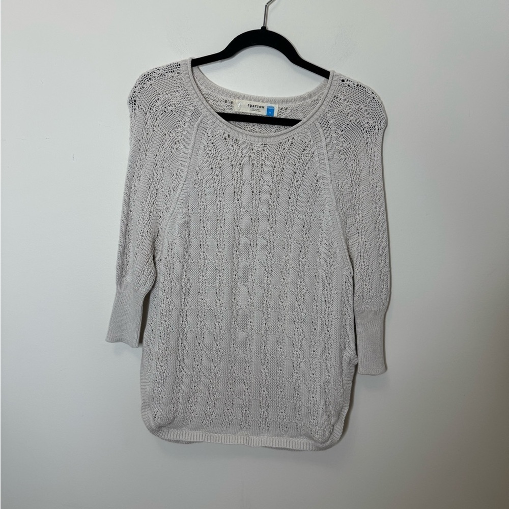 Anthropologie Sparrow Collected Cotton Pullover Size M